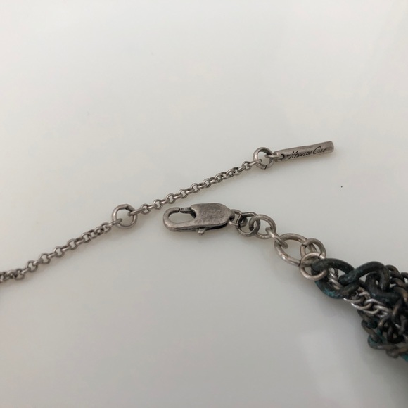 Kenneth Cole Gunmetal and Turquoise Twisted Chain - Picture 3 of 3